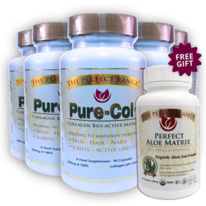 Pure-Col Collagen and Perfect Aloe Matrix Organic Aloe Gel Capsules